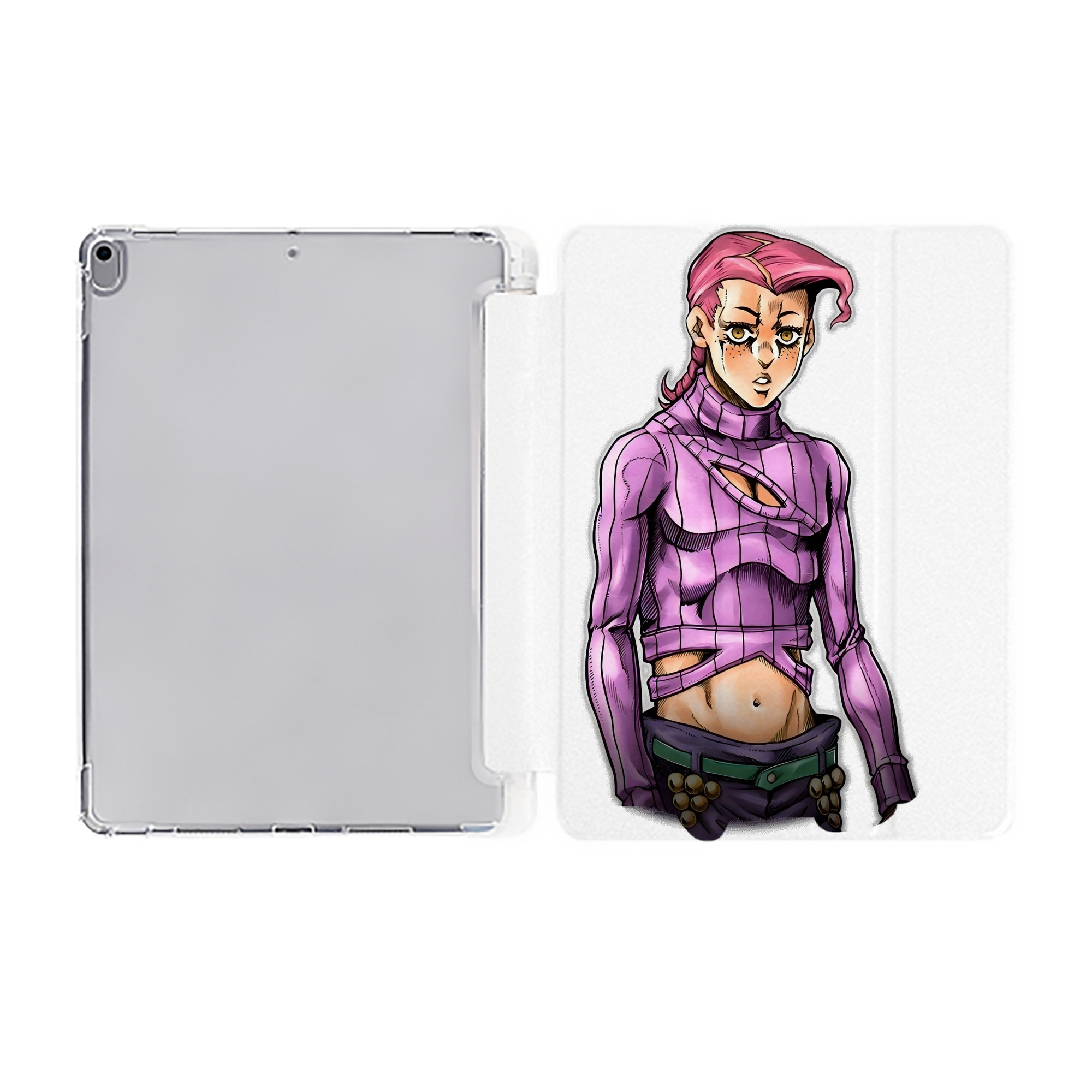 （画像用） ジョジョの奇妙な冒険 ビネガー?ドッピオ JoJo's Bizarre Adventure Vinegar Doppio IPad ケース ペン収納付き 三つ折りスタンド PUレザー×シリコン 対応機種9.5/10.5/10.9インチ